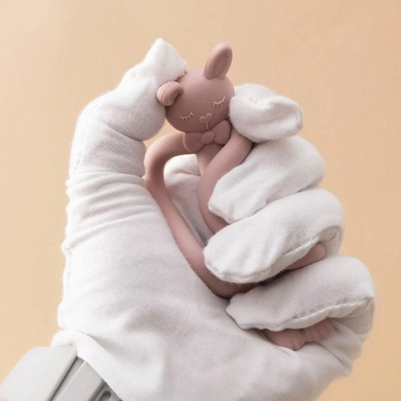 Silikon Baby Beißring Spielzeug, weiche Baby Ausstattung, Cartoon Hasenmotiv