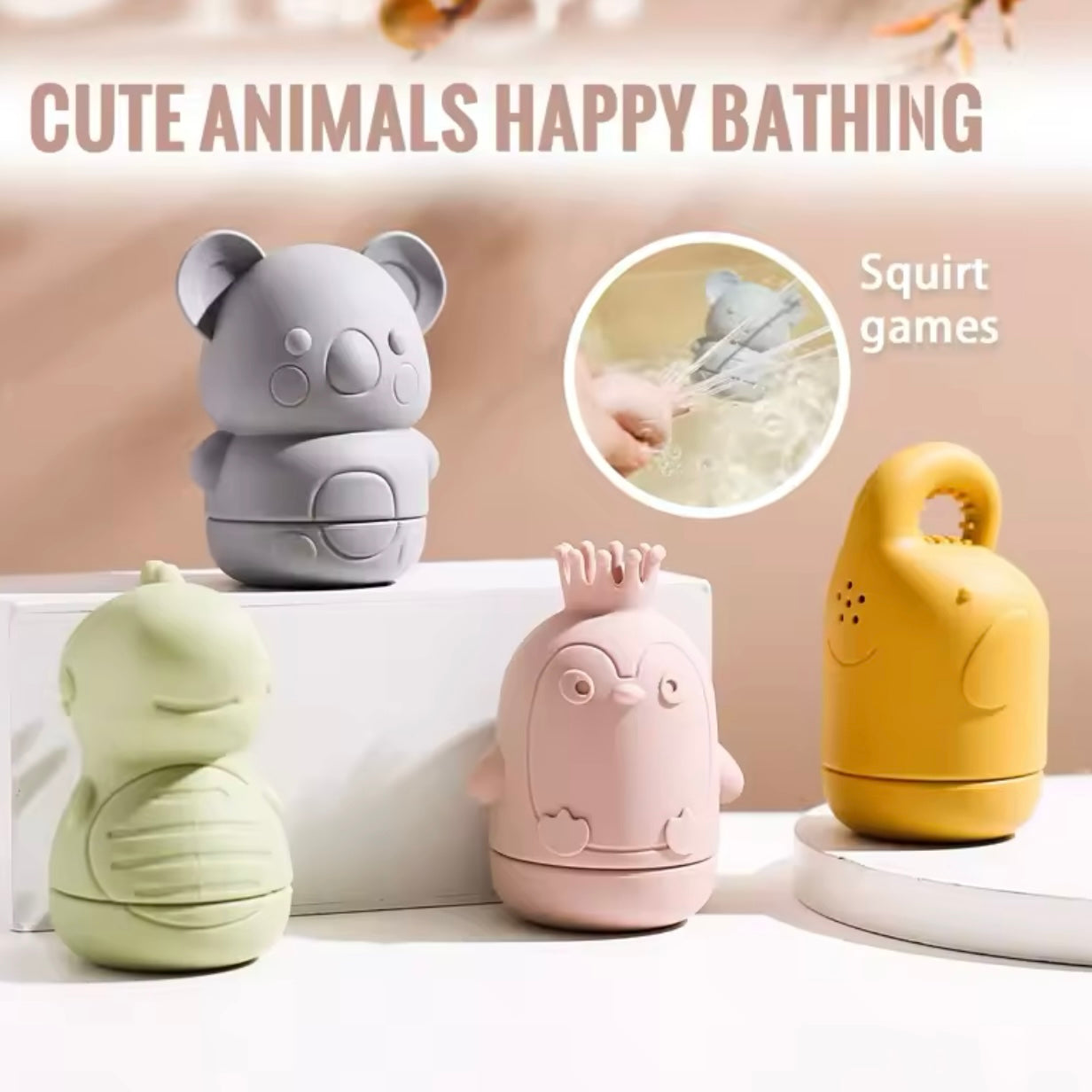 Baby Bad Spielzeug Tier niedlichen Cartoon Kleinkind Wasserspiel zeug schwimmen Badezimmer Baby Silikon Sprinkler Badewanne Tier Spielzeug Kleinkind Kinder Jungen
