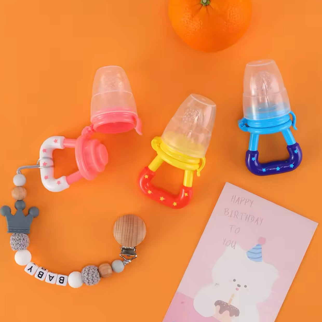 3 Stück Baby Obst und Gemüse Beißring Nahrungs ergänzungs mittel Biss le Silikon Baby Fütterung Geschirr