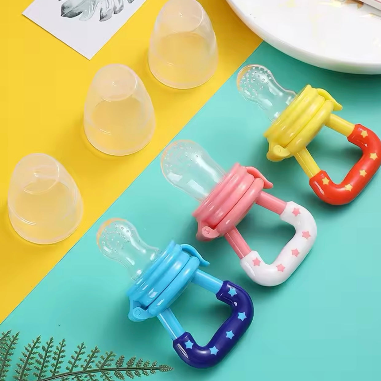 3 Stück Baby Obst und Gemüse Beißring Nahrungs ergänzungs mittel Biss le Silikon Baby Fütterung Geschirr