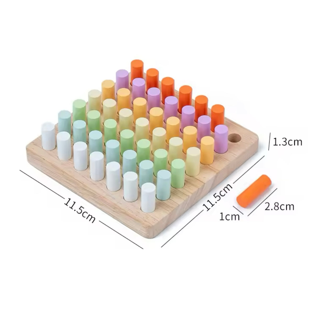 Kinder Montessori frühe Bildung Holz bunte Plug board Hand-Auge-Koordination Training Farbe kognitive Lernspiel zeug