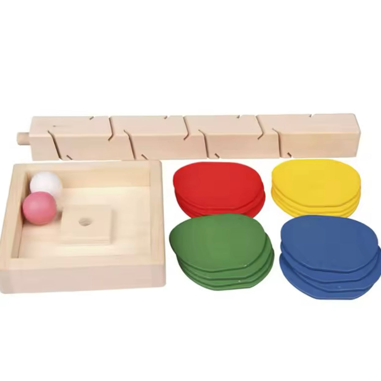 Bunte Baum Marmor Ball Run Track Bausteine Kinder Holz Spielzeug Montessori Lernen Pädagogisches Spielzeug für Kinder Geschenke