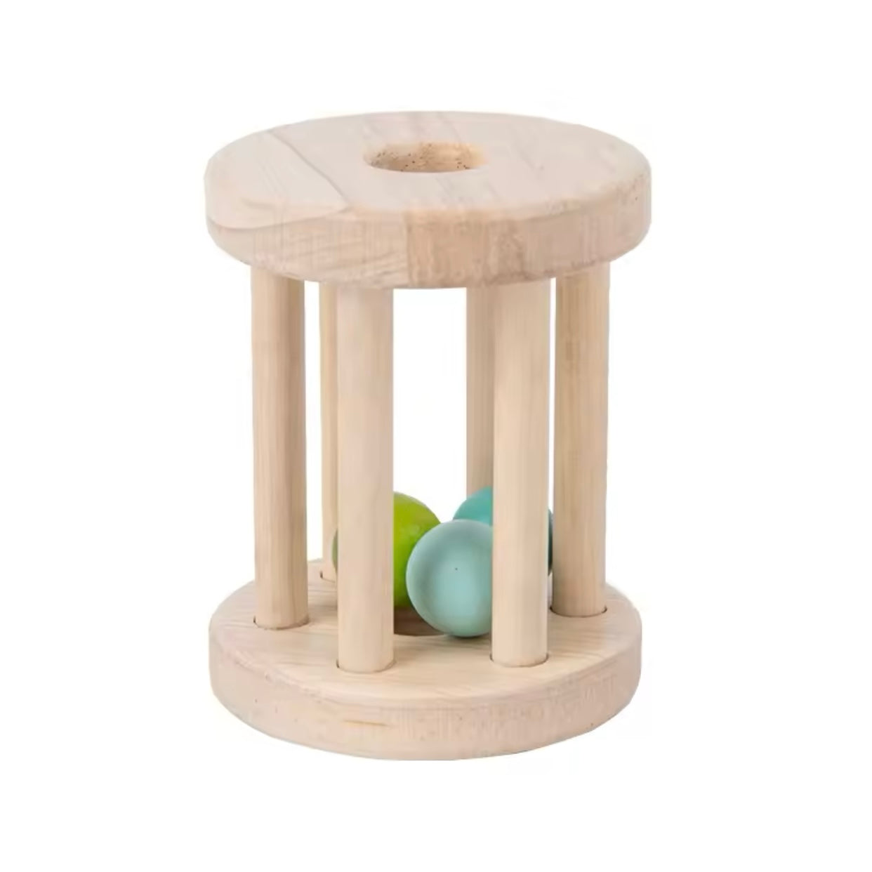 Baby Holz Rollkäfig Glocke Bunte Rasseln Mobiles Frühen Entwicklungs Sound Säuglings- und Kleinkind-Musikspielzeug Junge Mädchen Musikspielzeug
