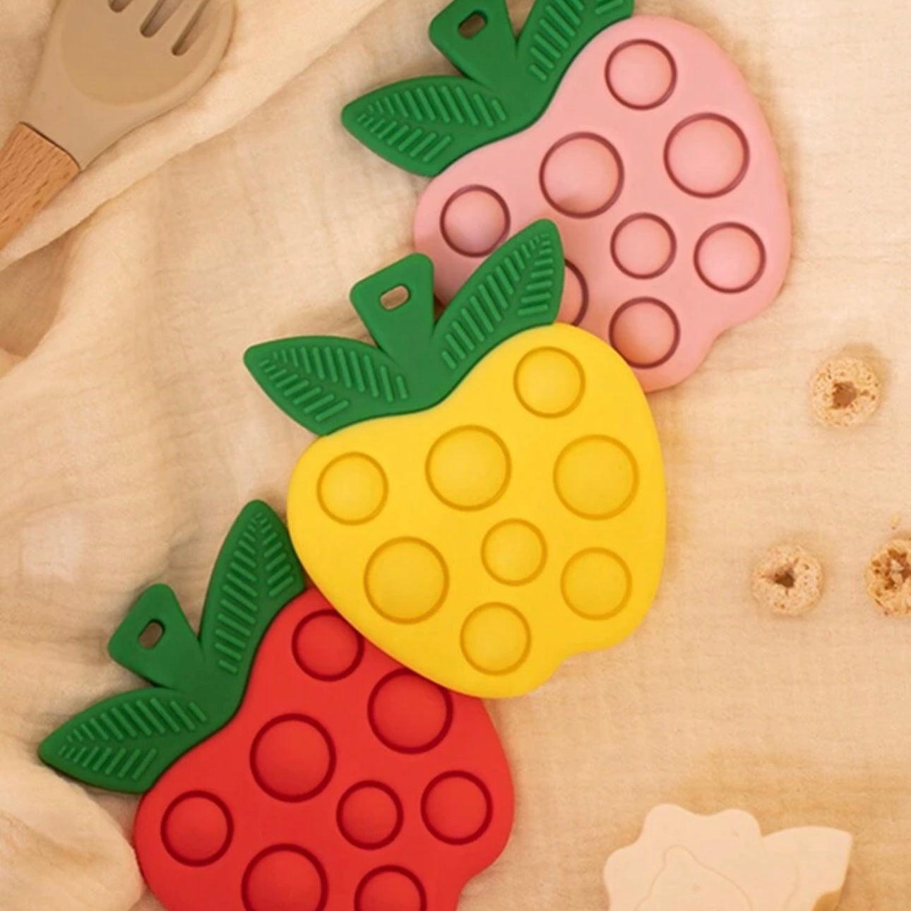 Apfel Massagehilfe, weiches Baby Beißspielzeug