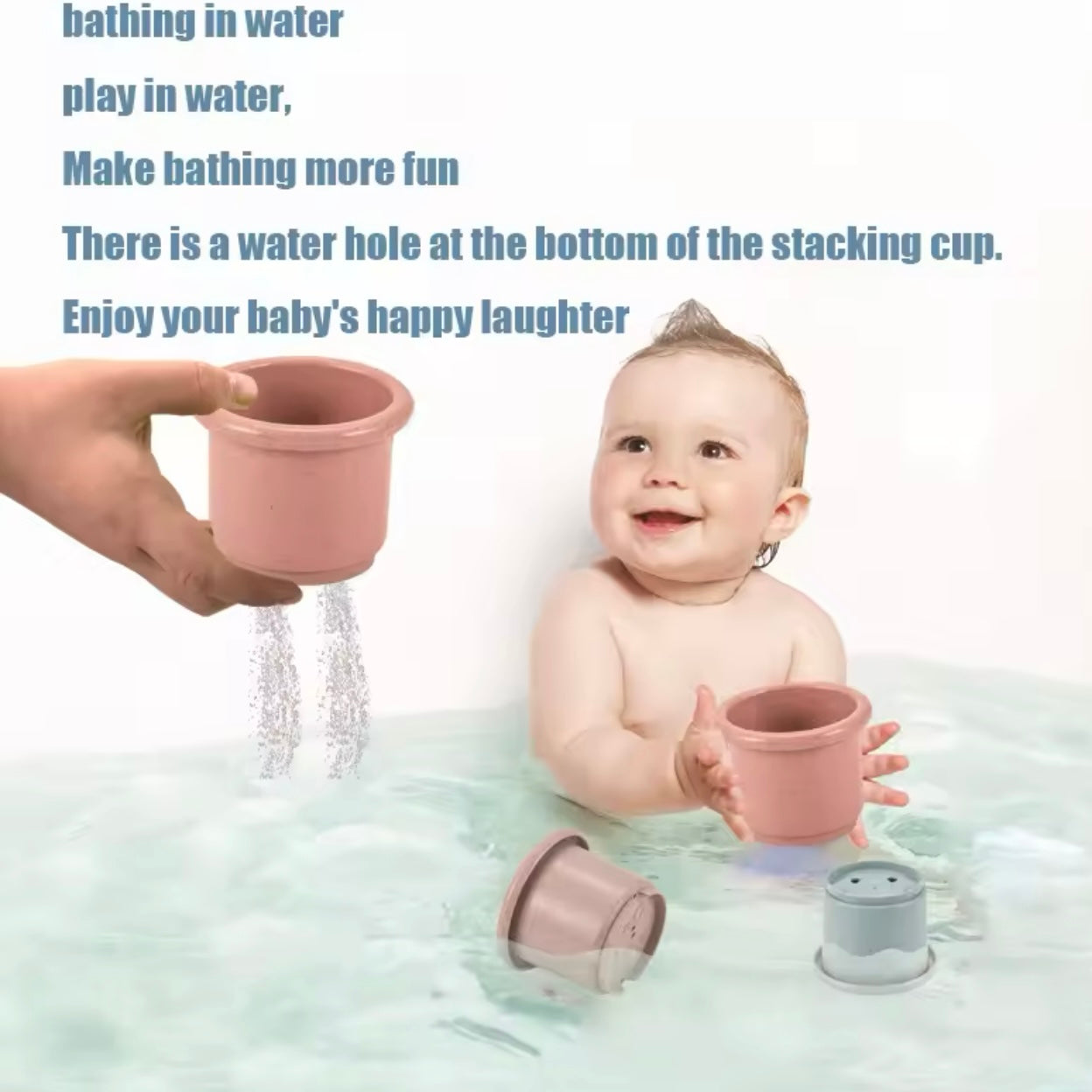 Siliconen Bouwsteen Baby Baby Stapeln Tasse Spielzeug Frühe Pädagogische Baby Bad Spielzeug Stapel Turm Geschenk 0 12 Monate Junge Montessori spielzeug