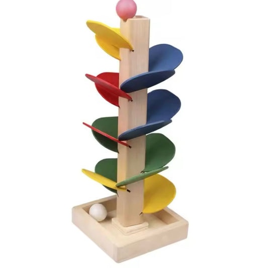 Bunte Baum Marmor Ball Run Track Bausteine Kinder Holz Spielzeug Montessori Lernen Pädagogisches Spielzeug für Kinder Geschenke
