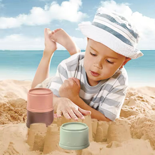 Siliconen Bouwsteen Baby Baby Stapeln Tasse Spielzeug Frühe Pädagogische Baby Bad Spielzeug Stapel Turm Geschenk 0 12 Monate Junge Montessori spielzeug
