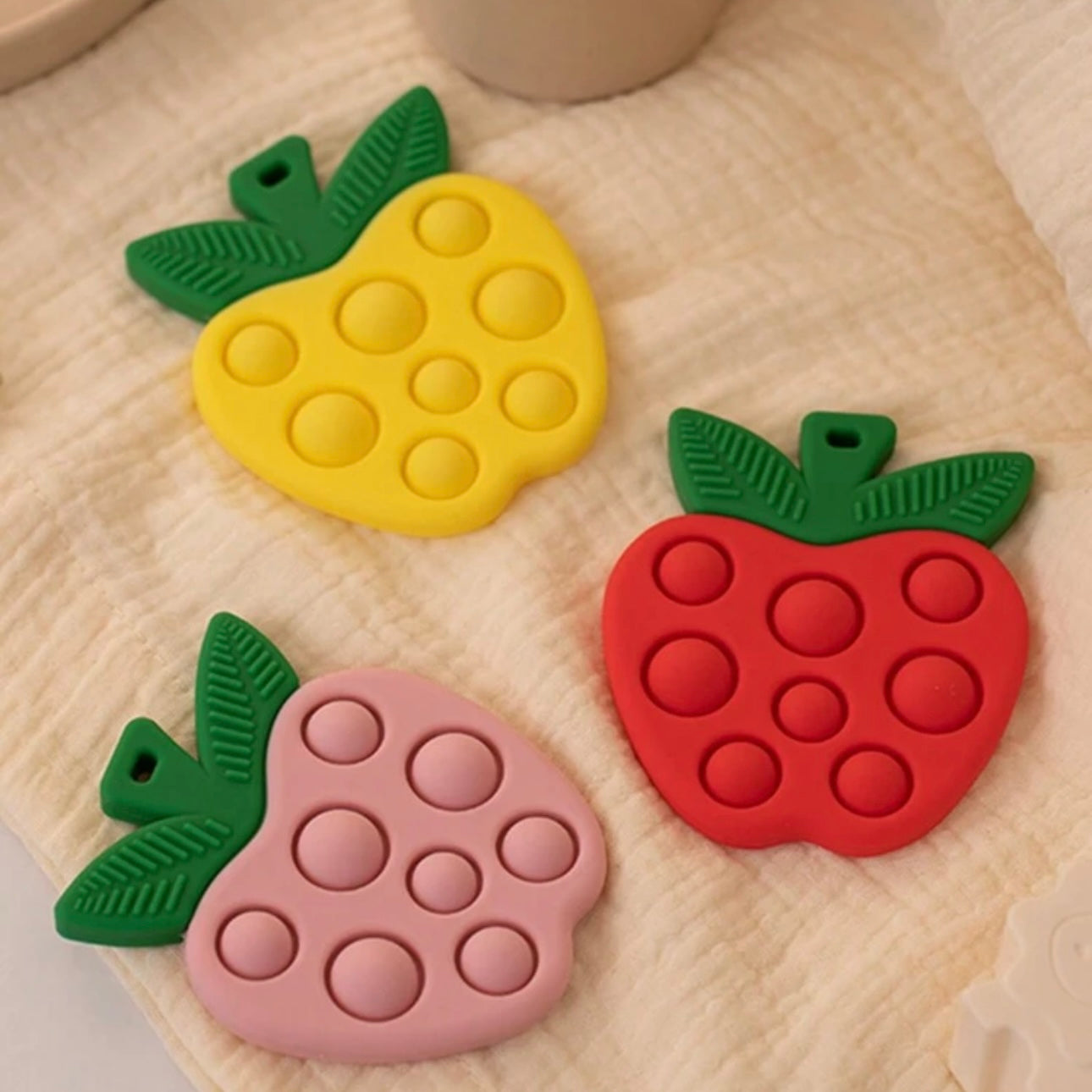 Apfel Massagehilfe, weiches Baby Beißspielzeug