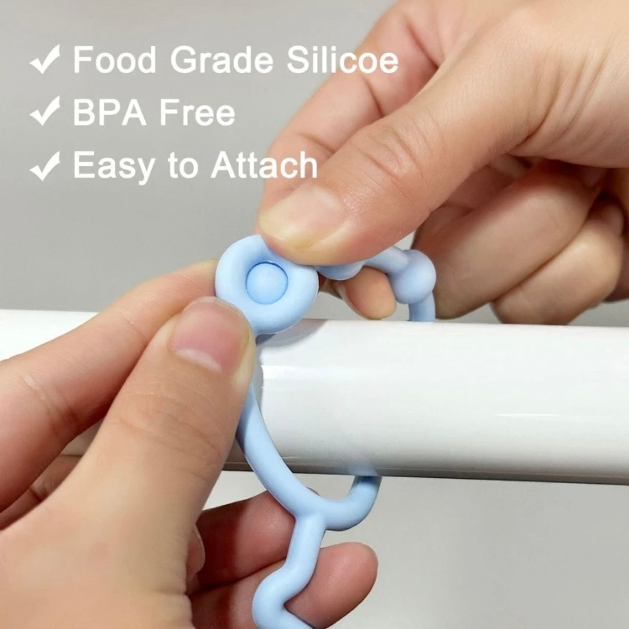 3 Stücke verstellbare Sicherheitsriemen aus Silikon für Spielzeug am Baby Kinderwagen