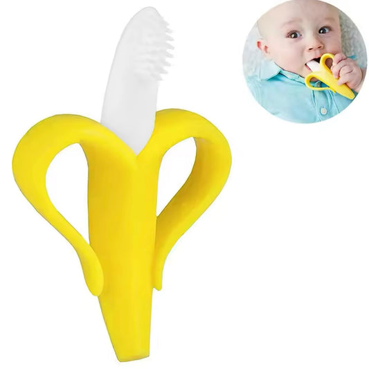Banane Baby Beißring sicher Kleinkind Beißring Silikon bpa frei Banane Beißring Kauen Zahnpflege Toot Training Bananen Zahnbürste
